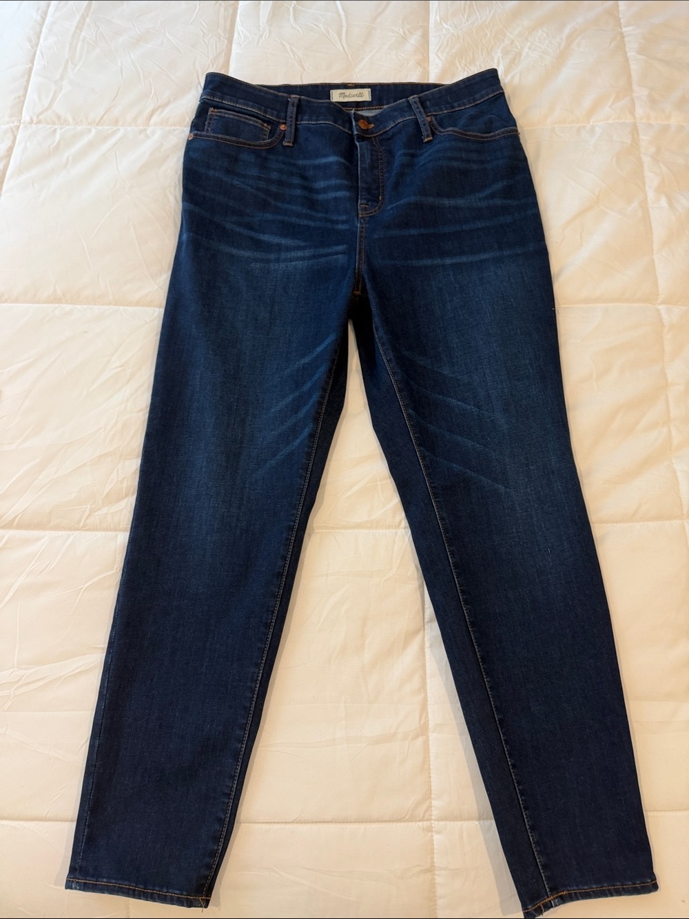 Madewell High Rise Dark Indigo Skinny Jeans. SIZE 33.
